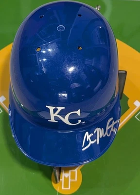 Dave McCarty Signed Kansas City Royal Mini Batting Helmet Riddell - Image 1 of 4
