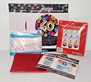 NEW! 40th Birthday Party Supplies Decorations Kit - Table Decor, Banners & MORE! - Picture 1 of 6