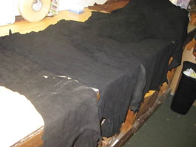 Cuero gamuza piel de ciervo negro venta al por mayor 100 pies cuadrados Foto 1 de 2
