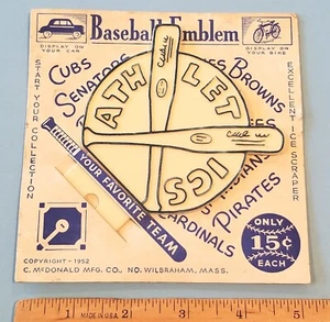 Baseball Emblem Scraper 1952 Vintage Philadelphia Athletics Rare - Picture 1 of 2