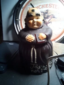 Vintage Thou Shalt Not Get Fat Friar Tuck Monk Ceramic Cookie Jar - Picture 1 of 3