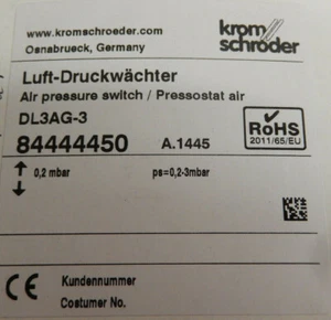 Kromschröder 84444450, DL3AG-3, 02mbar - Bild 1 von 4