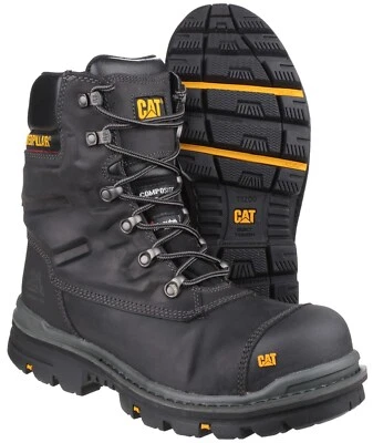 Botas de seguridad CAT para hombre Caterpillar Premier industriales impermeables cuero trabajo