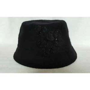 Nine West black cloche hat wool blend - Picture 1 of 3