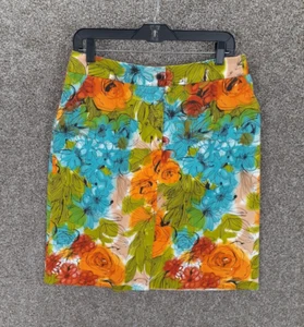 Harve Benard by Benard Holtzman Tropical Floral Skirt Women 12 Multi Color Aloha - Picture 1 of 8