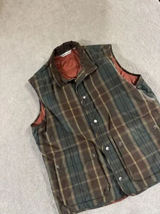 Chaleco chaleco Enfield acolchado a cuadros algodón encerado talla L de Peter Millar impecable - Imagen 1 de 13