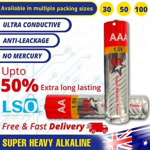 AA & AAA Super Heavy Alkaline Batteries Long Life Battery Multi-Pack - Picture 1 of 14