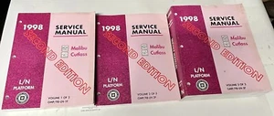 1998 Malibu Cutlass Service Manual Complete 3 Volume Set Second Edition L/N - Bild 1 von 9