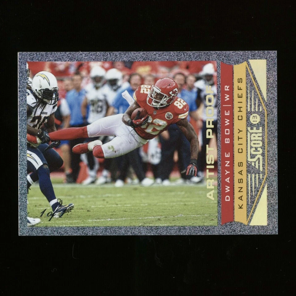 1 of 1 Dwayne Bowe 2013 Score #108 Showcase Artist's Proof 1/1 One of One Chiefs - Image 1 of 2