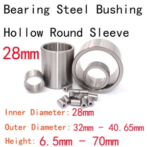 Buje de acero hueco de 28 mm de diámetro interior 32 mm-70 mm OD - Imagen 1 de 2