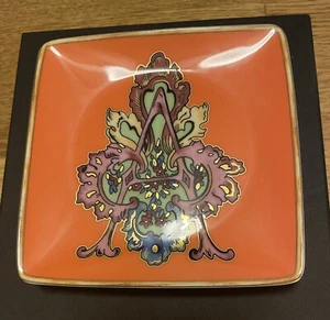 Versace Rosenthal Holiday Alphabet A - ciotola piatta quadrata 12 cm - nuovo con scatola nuovo - Foto 1 di 6