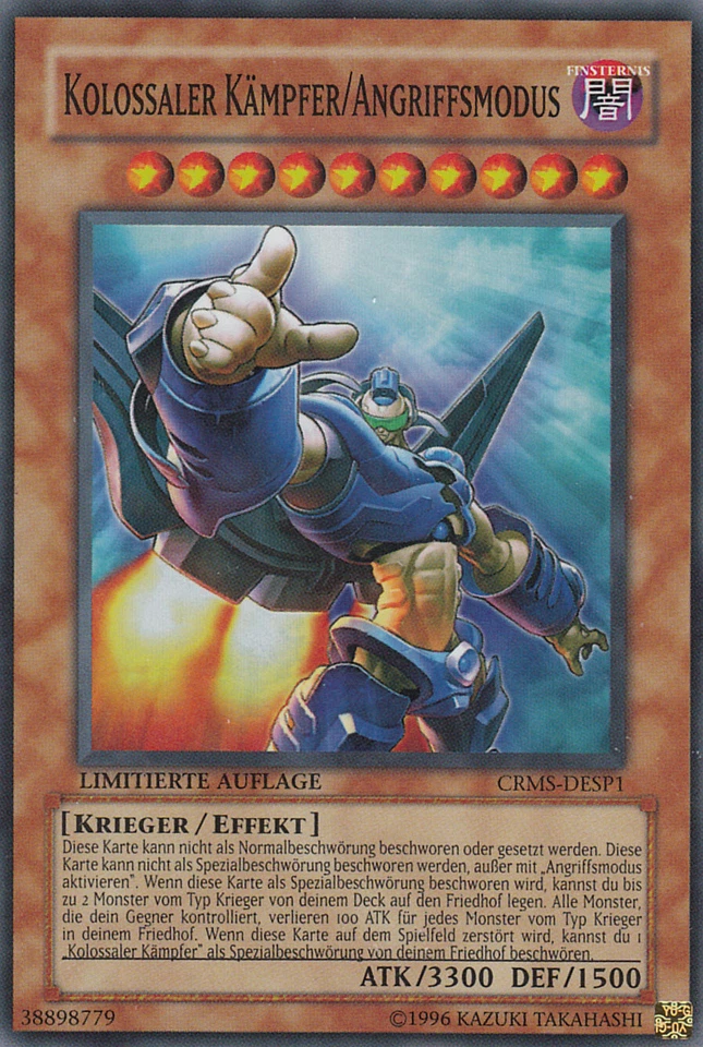 YU-GI-OH, KOLOSSALER KÄMPFER/ANGRIFFSMODUS, SR, CRMS-DESP1, LIM, TOP - Bild 1 von 1