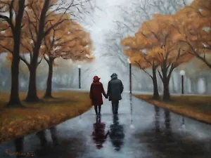 The Fall 2025 (oil on canvas by Alex Lavrov) 9"x12" realism, expressionism - Picture 1 of 4