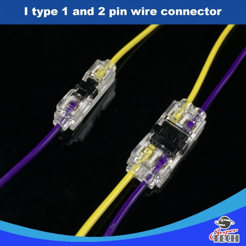 SUPERTECH 10X I Type 1 Pin, 2 Pin Clear non peeled wire joint New way to connect UK Seller
