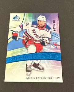 2020-21 SP GAME USED ALEXIS LAFRENIERE AUTHENTIC ROOKIE BLUE FOIL RC #’d 047/199 - Picture 1 of 8
