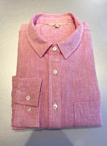 Women’s size 10 Pink Linen & Cotton Casual Shirt By Joules - Picture 1 of 13