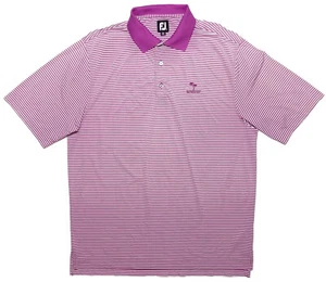 FOOTJOY Poloshirt Bay Palms Golfschläger lila pink gestreift Große L - Bild 1 von 9