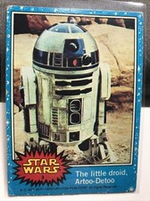 1977 Star Wars Topps Series 1 Blue #3 The Little Droid Artoo-Detoo R2D2 Rookie