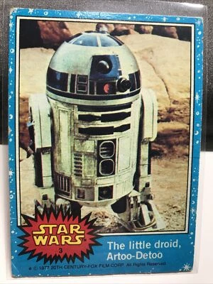 1977 Star Wars Topps Series 1 Blue #3 The Little Droid Artoo-Detoo R2D2 Rookie - Image 1 of 2