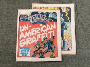 🛸 2000AD Progs 206 & 207 1st Chopper Un-American Graffiti Pair 1981 Dredd - Picture 1 of 24