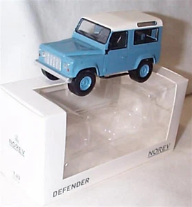 Land Rover Defender Blue White Roof 1-43 scale new in box Norev - Picture 1 of 2