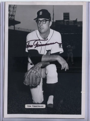 1969 McCarthy  5 x 7 Proof Photo Tom Timmerman Detroit Tigers Autograph - Image 1 of 2