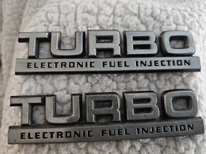 2 USED 1984 - 1991 TURBO ELECTRONIC FUEL INJECTION Emblem MOPAR-DODGE-CHRYSLER - Picture 1 of 2