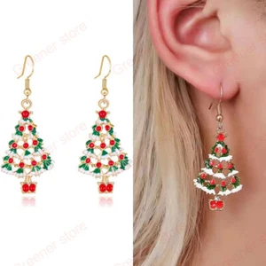 Christmas Dangling Earrings for Women Girls Xmas Dress Up Jewelry Earrings Gift - Picture 1 of 8