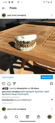gold teeth grillz diamonds - Image 1 of 4