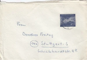 BRD - Mi 335 - EF - Von Karlsruhe nach Stuttgart - Bild 1 von 2