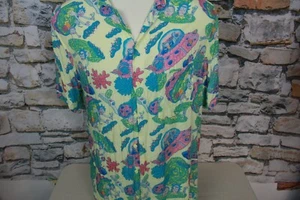 H&M Cartoon Network Men's Shirt Whimsical Fun Colorful Easy Care Viscose XL - Picture 1 of 12