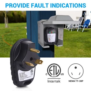Analizador de circuito para autocaravana de 30 amperios cámper LED remolque luz probador de energía enchufe 125 V TT-30P - Imagen 1 de 11