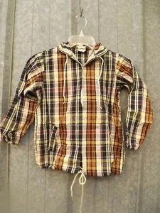 Hipster Vtg NEW Sporty Plaid Lightweight Cotton Spring Summer Jacket Girls Sz 6 - Picture 1 of 5