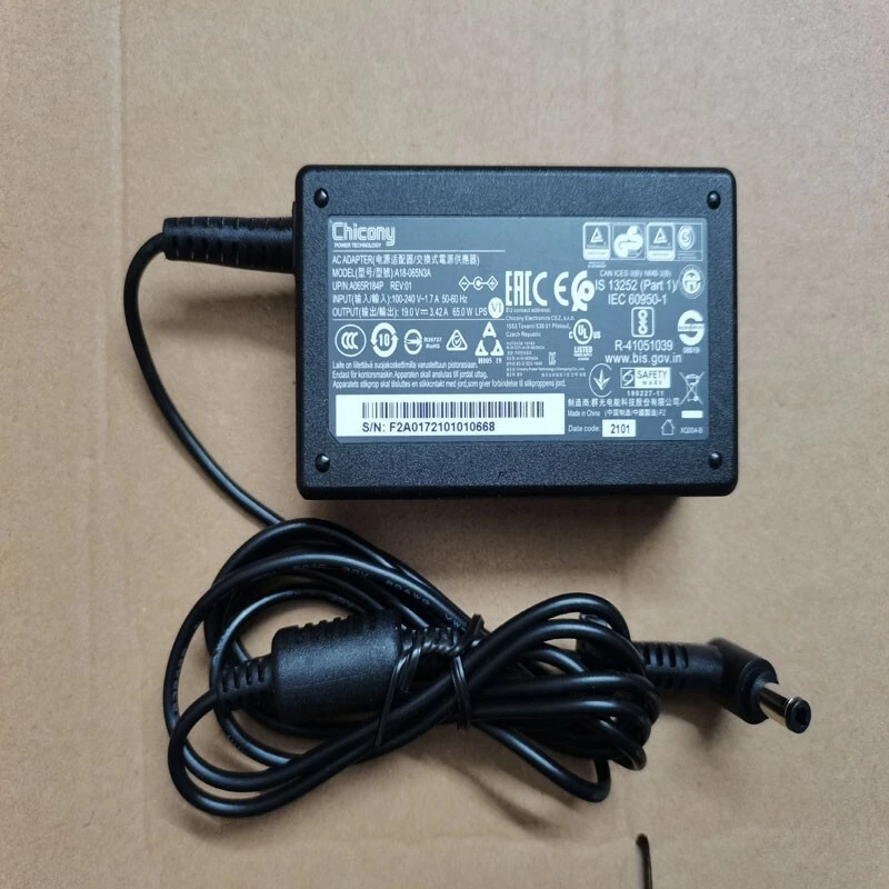 Genuine 19V 3.42A 65.0W A18-065N3A for MSI PS42 8RB-099CA Modern Slim AC Adapter - Image 1 of 4