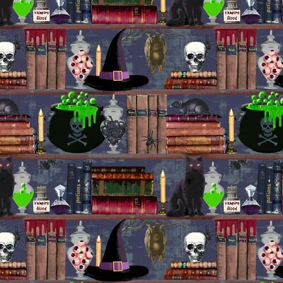 Tela de Halloween por comprar, pizarra Halloween Shelfie, 52518D-2, TheFabricEdge Foto 1 de 4