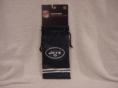 BEAUTIFUL New York Jets Microfiber Drawstring Eye Glasses Bag/Cloth, NEW&NICE! Cover