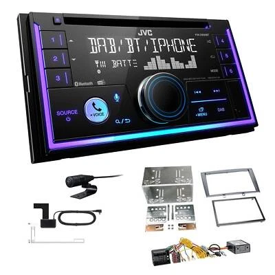JVC 2-DIN MP3 Radio Bluetooth DAB für Peugeot 308 2007-2009 schwarz mit Canbus - Bild 1 von 4