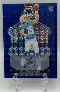 Ladd McConkey 2024 Panini Mosaic #334 Blue Prizm RC Rookie Auto /99! Chargers - Bild 1 von 3
