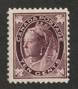 1897 Canada Sc# 73 - Ten Cent Maple Leaf QV, MNH Disturbed Gum - Picture 1 of 1