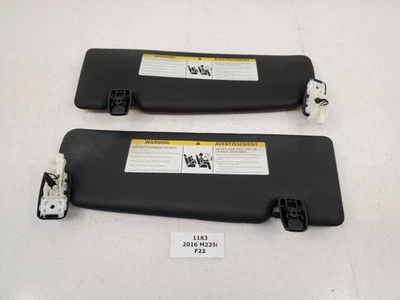 ✅ 14-21 OEM BMW F22 F87 M235 M2 Interior Sun Visor Leather Black Pair SET - Image 1 of 4