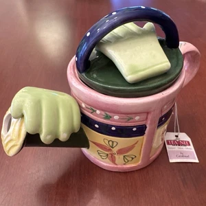 Vintage Keramik Cardinal Inc Tea-Nee Mini Teekanne Gartenhandschuhe "Helping Hands" 1995 - Bild 1 von 9