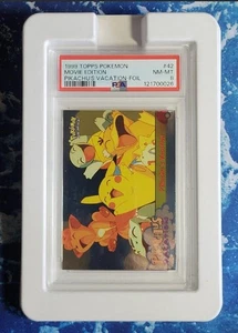 1999 Pikachu's Vacation Foil #42, PSA 8, Topps Pokemon Movie Edition - Bild 1 von 3