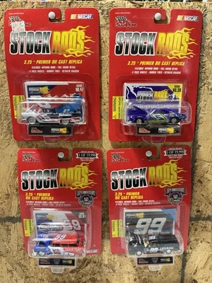 LOTE DE 4 CONDUCTORES NASCAR SURTIDOS SERIE DE VARILLA STOCK 1/64 Racing Champions Diecast Foto 1 de 4