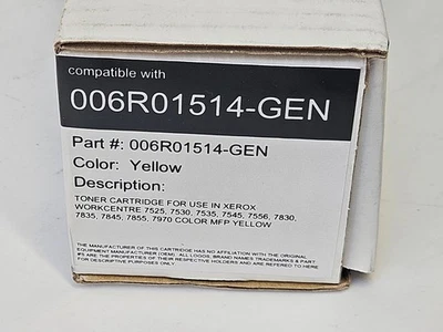 006R01514 Yellow compatible toner for Xerox WC 7525 7530 7535 7545 VAT Incl - Image 1 of 3