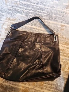 Burglar Big Genuine Leather Handbag Made Italy Large Brown Tote Bag Near Mint - Picture 1 of 10
