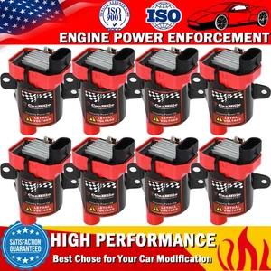 8 Pack Ignition Coils High Output for Chevy GMC 5.3L 6.0L 4.8L C1251 UF-262 D585 - Picture 1 of 15