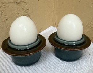 RARE 2 Arabia of Finland MERI BLUE Egg Cups~Discontinued Pattern - Bild 1 von 11