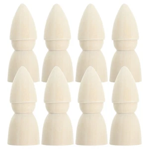 10Pcs Wooden Peg Dolls DIY Painting Peg Dolls Wooden Doll Ornaments Unfinished - Picture 1 of 12