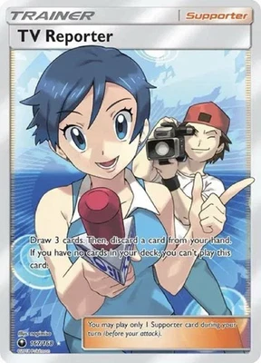 TV Reporter 167/168 Pokémon Celestial Storm Full Art Ultra Rare Near Mint (NM) - Image 1 of 3