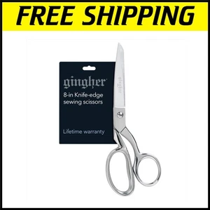 8-Inch Stainless Steel Dressmaker's Shears with Knife-Edge Precision Cutting - Picture 1 of 10